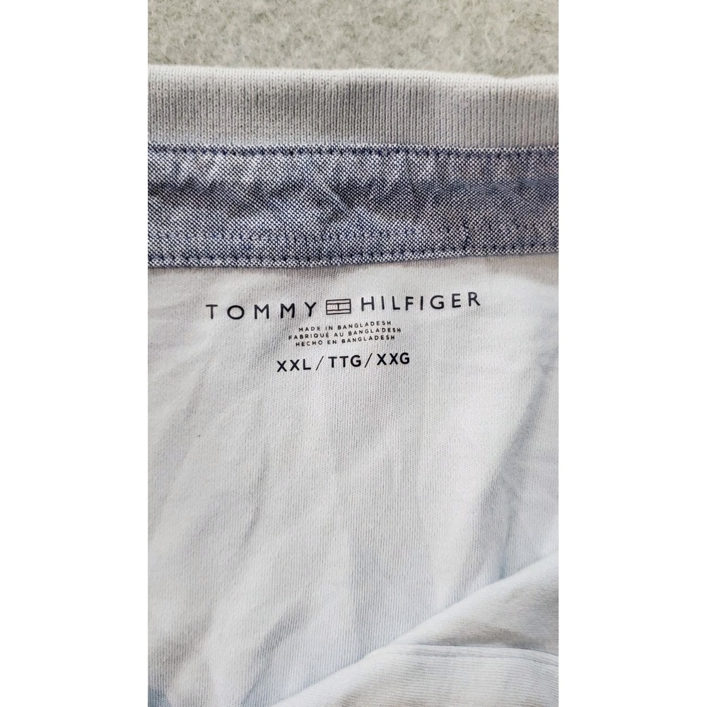 Tommy Hilfiger Men's Blue Polo Shirt 2XL 100% Cotton Classic Short Sleeve‎ - Picture 5 of 7